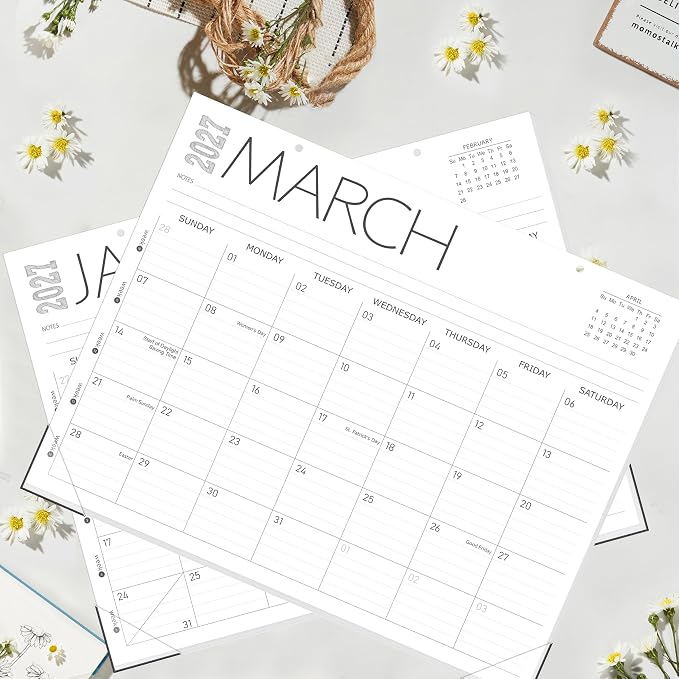 GuassLee Desk Calendar 2026, 12-Month Desk Calendar from June. 2026 to May. 2027, 14" X 11" Monthly Desk Planner, Table Desk Top Calendar with Thick Paper for Office Home Planning & Organizing
