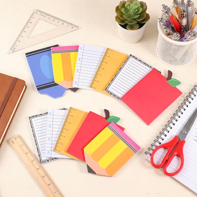 Eaasty 48 Pcs Back to School Teacher Gifts Bulk Cute Composition Notepads and Ballpoint Pens with Ribbon Inspirational Thank You Gifts for Teacher, Student, Staff, Coworker