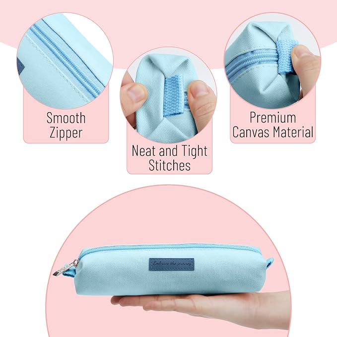 Mr. Pen- Cute Pencil Case Pouch, Multipurpose Canvas Bible Pencil Pouch | Smooth Zipper, Premium Material, Neat Stitches, Ideal for Stationery, Cosmetics, Electronics, School, Office, Travel