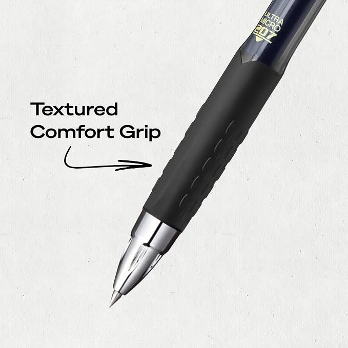 uniball™ 207 Gel Pens, Blue Ink, 0.38mm Ultra Micro Point, Retractable, 12 Count, Smooth Writing, Fraud-Resistant, uni Super Ink™