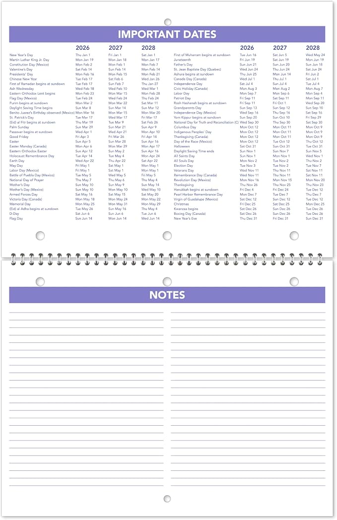AT-A-GLANCE 2026 Wall Calendar, 8.5" x 11", Small, Unruled Blocks, Monthly (PM1702826)