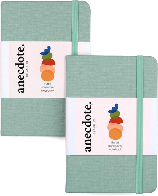 ANECDOTE. Small Journal Notebook for Men & Women, 192 Pages | Thick 80 GSM Lined Paper| Hardcover (5.5"x3.5" Pocket Size) | Daily Journaling Diary for Work, Travel, School & Office Use (Dutch Blue)