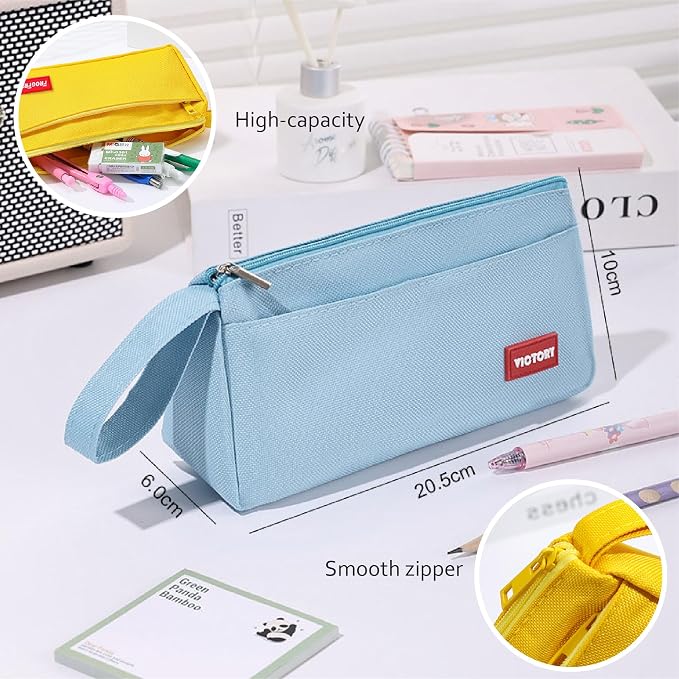 45PCS Morandi Color School Supplies Set with Notebook, Gel Ink Rollerball Pens, Pencil Cas, ID Badge Holder, fluorescent pens,Pencil, Erasers, Clip, tape measure, pen core
