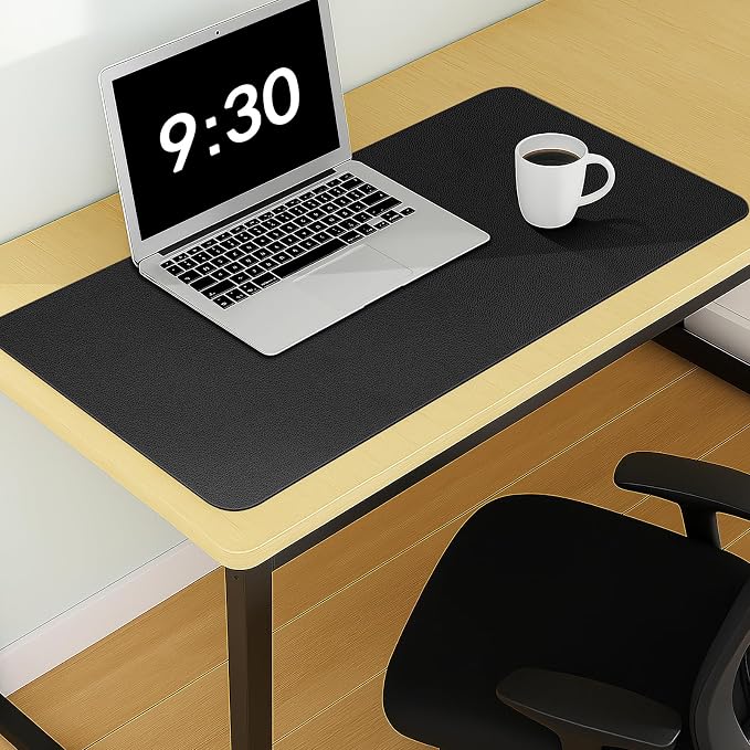 Warmstar Leather Table Cover 16 x42 Inch, 1.8MM Thick PVC Table Protector Waterproof, Desk Cover Protector Non-Slip Table Pad for Kitchen, Dresser, Gaming Desk,Dining Room Table