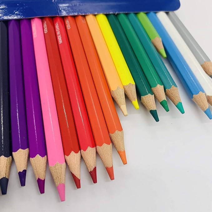 XDT Color Pencils 24 Piece Set, Soft Core Color Pencils, Pro Art Coloring&Drawing Supplies, Ideal For Kid Beginner Student Adults Artist