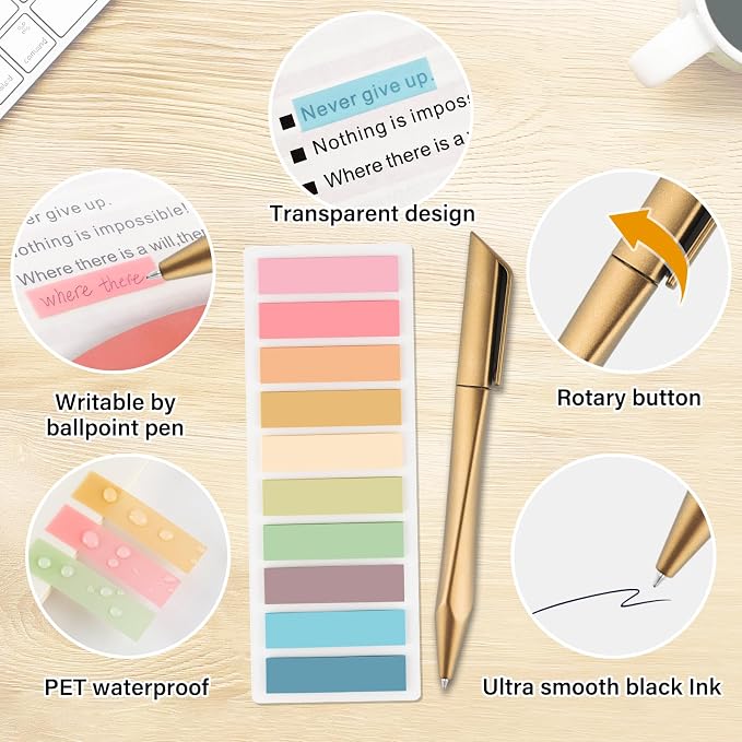 A5 Lined Journal Notebook Set with Pen & Sticky Notes, Hardcover Ruled Notebook 200 Pages Thick Paper, College Ruled Journal for Work Office School, 5.7 x 8.3 in,Yellow