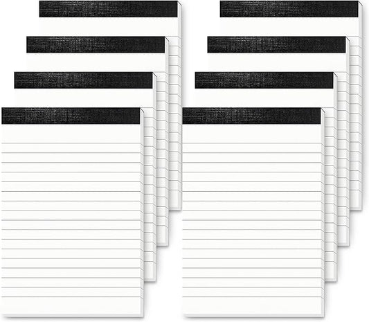 Notepad 4x6 Notepads 8 Pack Lined Note Pads 4x6 Paper Pads Memo Pads 4x6 Scratch Pads 4x6 Server Note Pads Ruled Pages Pocket Notebook Small Writing Pads for Daily Planning School Office 30 Sheets/Pad