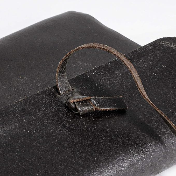 KomalC Handmade Leather Journal | Writing Notebook Diary | Bound Daily Notepad For Men & Women Unlined Paper Medium, writing pad for artist, sketch