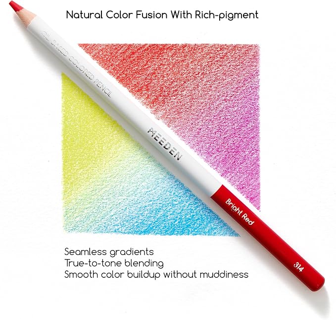 MEEDEN Artist Colored Pencil Set: 72 Count Vibrant Colors Drawing Pencils with Professional Oil Based Soft Core for Arts & Crafts - Smooth Writing, Easy Blending Shading & Layering