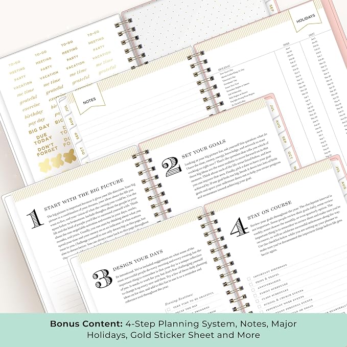Blue Sky 2026-2027 Weekly & Monthly Academic Planner, 5"x8", Smitten | July 2026 - June 2027, Flexible Cover, Wirebound, Storage Pocket, Stickers, Academic Year, Day Designer