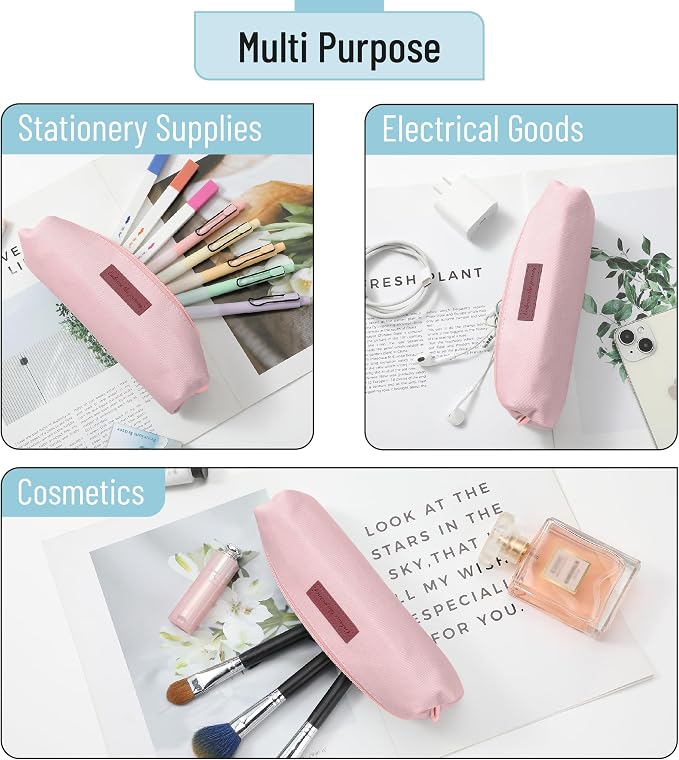 Mr. Pen- Cute Pencil Case Pouch, Multipurpose Canvas Bible Pencil Pouch | Smooth Zipper, Premium Material, Neat Stitches, Ideal for Stationery, Cosmetics, Electronics, School, Office, Travel