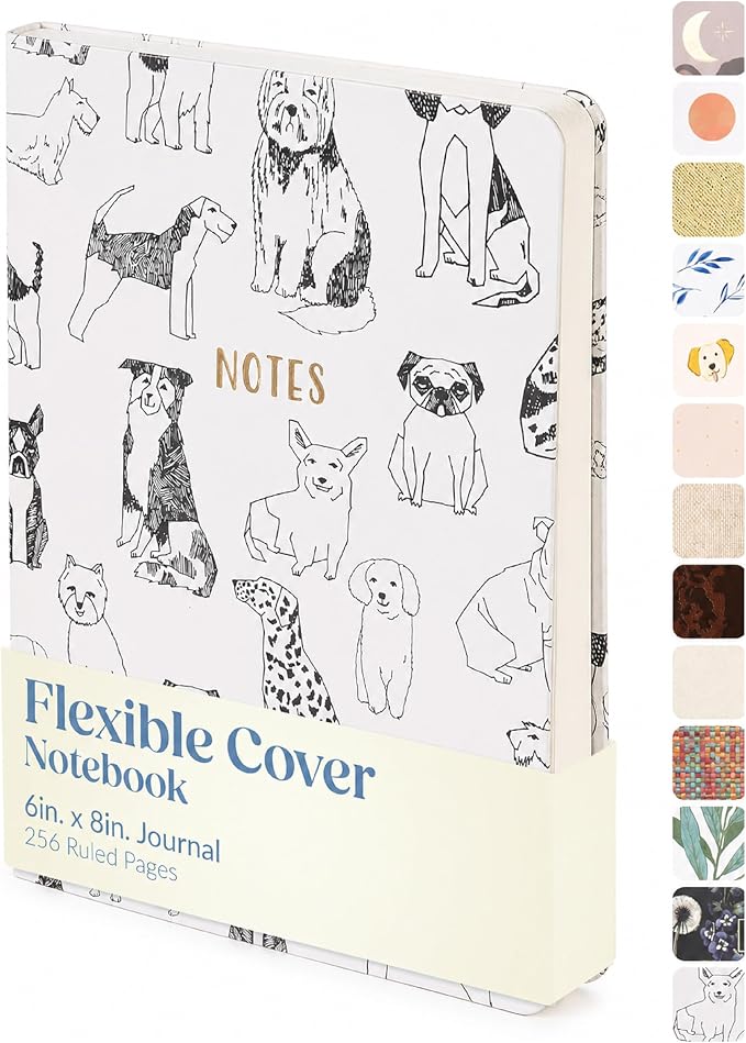 WORLD TRAVELER Eccolo A5 Hardbound Journal Notebook 256 Ivory Lined Pages | Sturdy Flexible Hardcover, 80GSM Acid-Free Ivory Pages, Smyth-Sewn Lay-Flat Binding, Ribbon Bookmark
