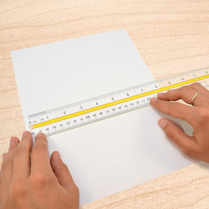 Westcott Acrylic Data Highlight Reading Ruler with Tinted Guide, 15" Clear (Pack of 2)