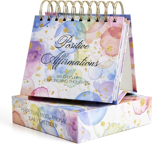 Bright Every Day Daily Flip Calendar with Inspirational Quotes - Motivational Perpetual Calendar Desk Office Home Decor for Women, Gifts Desk Accessor