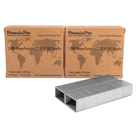 PowerForce-175 Heavy Duty Staples Refill, 3/4" Leg Length - Superior Steel, Chisel-Point, 2-175 Sheet Capacity - Compatible with Most Heavy Duty Staplers, 2000