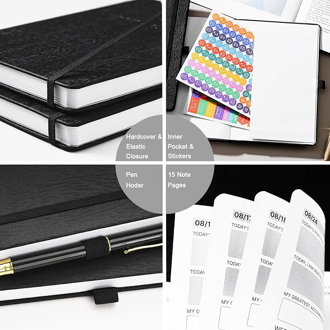 2027 Christian Planner - Daily Bible Planner 2027, JAN. 2027 - DEC. 2027 | 5.7" x 8.4", 2027 Weekly & Monthly Planner with Pen Holder, Back Pocket, Elastic Closure, Hardcover - Black
