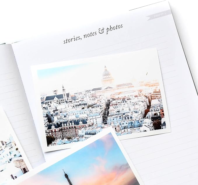 DUNCAN & STONE PAPER CO. Travel Journals - Elegant Journaling Notebook To Record All Your Travel Adventures Up To 15 Trips (Rose,110 Page)