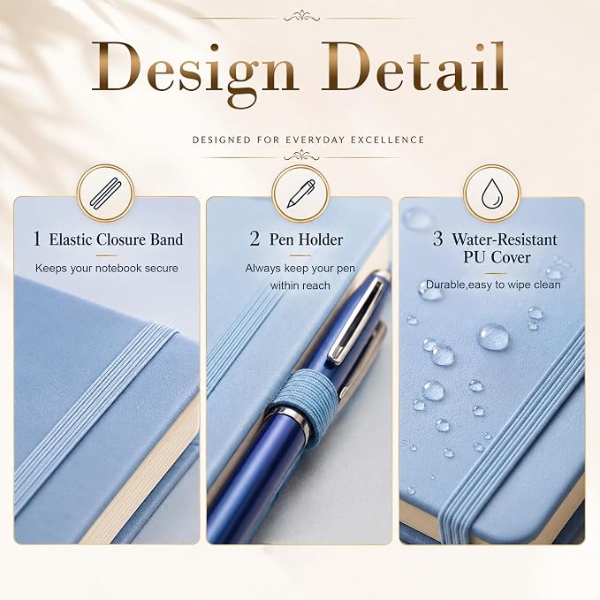 Personalized Notebook and Pen Set | A5, 200 Pages, Lined, Custom Photo, Color Printing, Leather Journal Diary Business Gifts