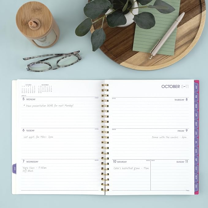 Mead Cambridge 2027 Planner, Weekly & Monthly, 15-Month Oct-Dec, 8.5" x 11", Neochrome (1805-905-27)
