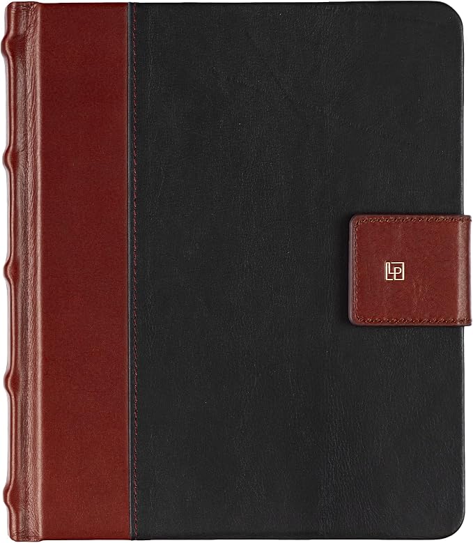 Leatherpress Luxury Leather Sketchbook, Hardcover Drawing Notebook | Pen Loop/Magnetic Closure, Acid Free 150gsm Thick Paper, Full-Grain Leather Artisan Collection (9.3” x 7.8” x .9”)