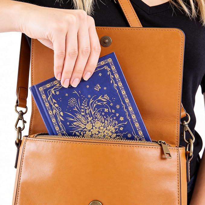Hardcover Notebook Journal with 224 Pages, A5 Lined Journal for Smooth Writing, Aesthetic Royal Blue Baroque Floral Notebook Journal, Elegant Journal for Women & Men