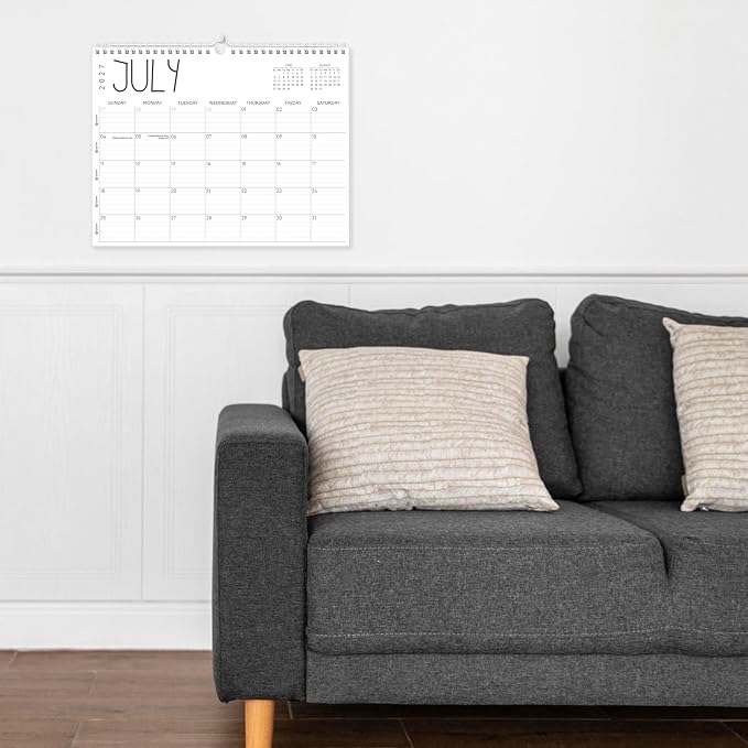GuassLee Wall Calendar 2026-2028, 24-Month Academic Calendar Runs from June 2026 until May 2028,14" X 11" Hanging Monthly Planner with Thick Paper, Ruled Blocks for Home School Office Organizing