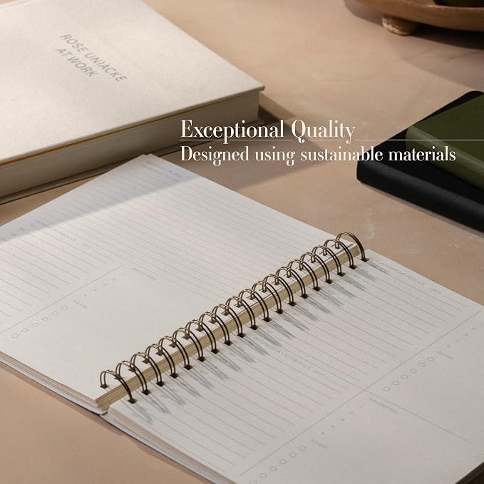 Anecdote Spiral Planner w/ 2026-2027 Calendar (8.5" x 10") 52 Weeks Undated | Start Anytime, 255 Planner Pages | To-Do List Organizer, Plan Your Success, Achieve Productivity Goals (Red)