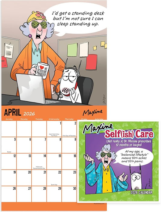 TF Publishing 2026 Maxine Mini Calendar with Monthly Grids for Appointments and Scheduling - Vertical Small Wall Calendar 2026 with Premium Matte Paper for Home and Office Organization - 7x7in