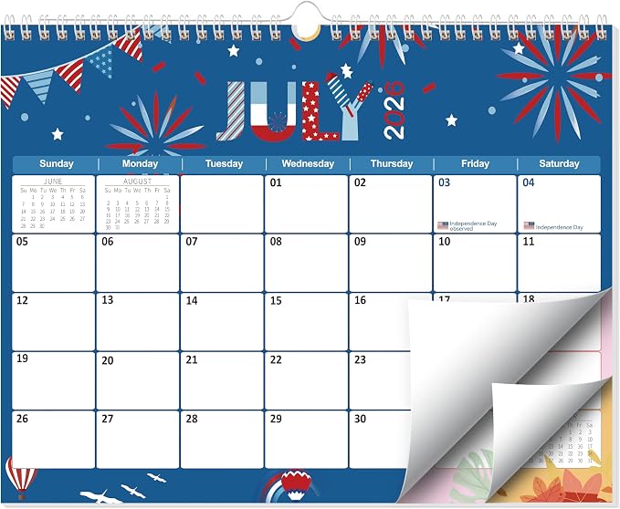 GuassLee Wall Calendar 2026-2027, 19 Months Running from Jun. 2026 to Dec. 2027, 14" X 11" Paper Hanging Planner Wall with Thick Paper for Office Home Planning & Organizing