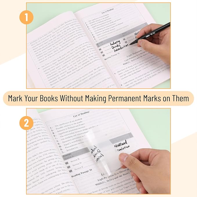Mr. Pen- Transparent Bible Highlighter Tape and Sticky Note Set, 331 Pcs | Sticky Note Tabs, Sticky Index Tabs, Highlighter Strips, Highlight Strips for Books, Sticky Notes Transparent
