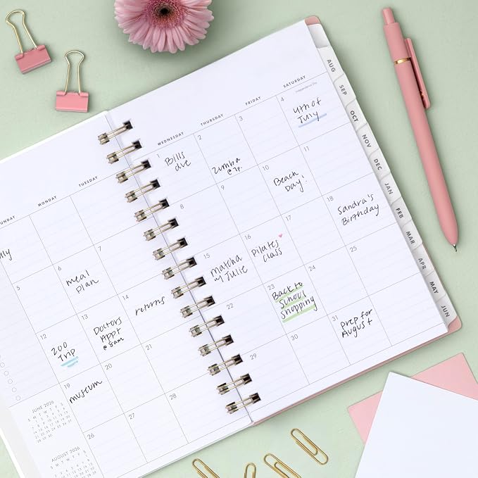 Blue Sky 2026-2027 Weekly & Monthly Academic Planner, 5"x8", Bengala | July 2026 - June 2027, Flexible Cover, Wirebound, Laminated Tabs, Storage Pocket, Stickers, Academic Year, The Everygirl