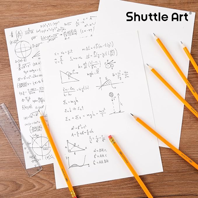 Shuttle Art 800 Pack #2 HB Pencils Pre-Sharpened, Bulk Pencils with Erasers