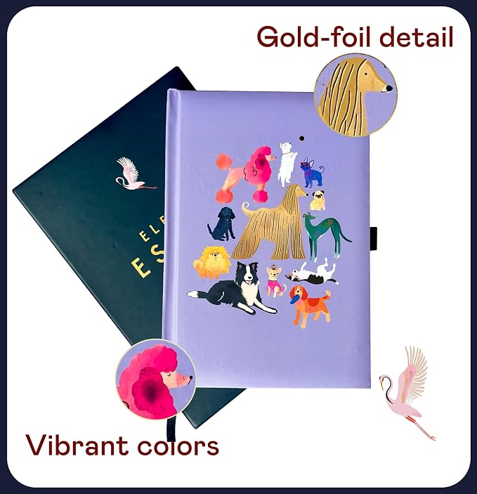 Elena Essex Journal for Women Men / 160 Pages/College Ruled Notebook / A5 Notebook with thick 160 Gsm Paper/Hardcover Journals for Writing/Cute Notebook/Notebook for Work & Notetaking