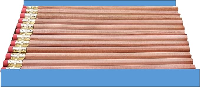 Moon Products Bare Wood Natural Premium Pencils Number 2 HB 36 Count | Unfinished Cedar Wood