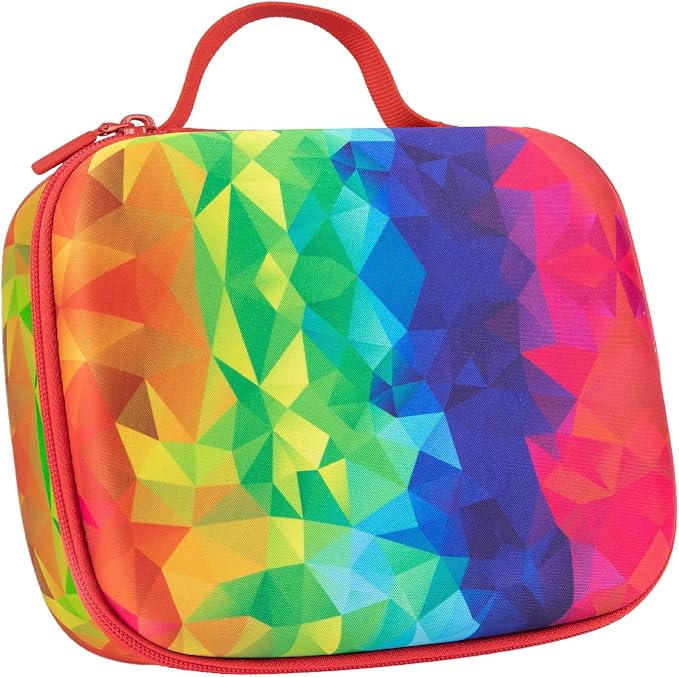 ZIPIT Jumbo Pencil Case for Girls, Cute Large Capacity Pencil Box, Rainbow