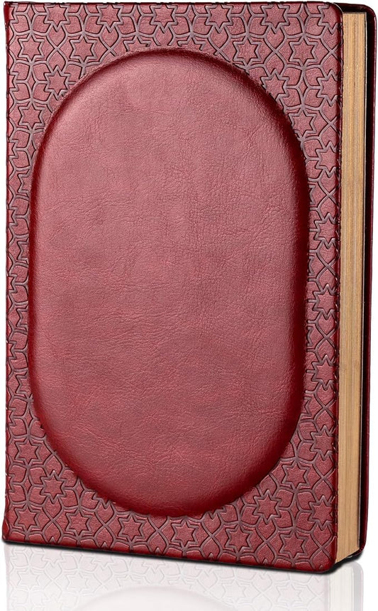 CAGIE Leather Journal for Women, 100 GSM 256 Lined Pages, A5 Hardcover | Wine Red vintage leather cover, gold edges, 100 GSM lined paper, ribbons, contents pages and gift box for daily writing