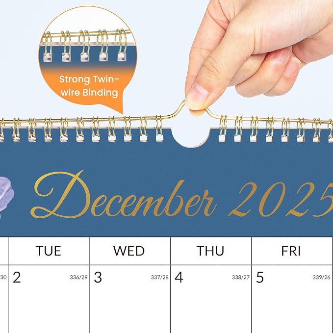 SUNEE Calendar 2026 Wall- 18 Months Wall Calendar Oct. 2025 - Mar. 2027, 11"x8.5" Horizontal Hanging Calendar with Note for Organizing & Planning, Floral