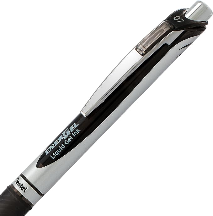 Pentel EnerGel RTX Retractable Liquid Gel Pen Canister, Black Ink (BL77PC36A) (Pack of 1, 36 Count Total)