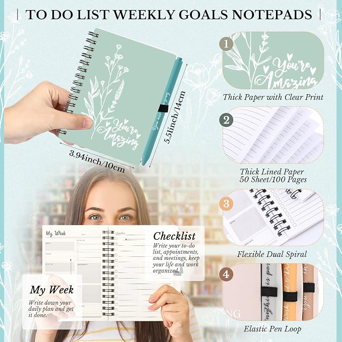 Resurhang 40 Pcs 20 Sets Employee Appreciation Gifts Bulk Inspirational Notebooks with Pens Small Notepads for Coworkers Staff Team Nurses Volunteers Students Teacher School Office Supplies | Back to School Gifts for Teacher Students, Employee Apprecia...