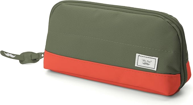 Mr. Pen- Wide-Opening Pencil Case, Triangle Design | Compact & Spacious Pencil Cases with 5 Mesh Pockets, Bag Pouch, Box Organizer for Students, School Supplies, Aesthetic Supply
