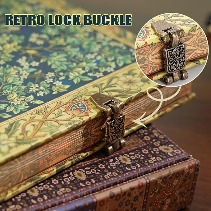 Vintage Scrapbook 96 Pages 6.8x9 Inches 3D Cover DIY scrapbook album With 1 Envelope Pockets,Wedding Guest Book,Graduation Gifts Keepsake Album.