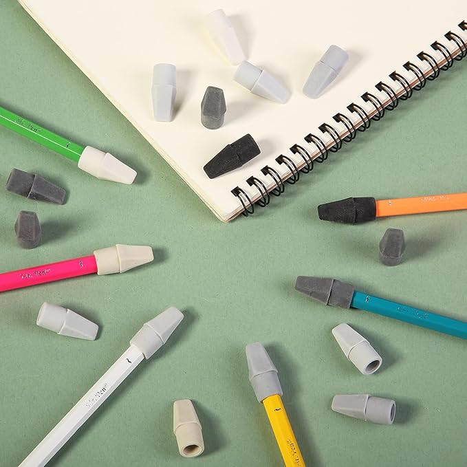 Mr. Pen- Pencil Erasers Toppers, 120 Pack, Colorful, Latex Free, No Smudge | Mr Pen Erasers for Pencils