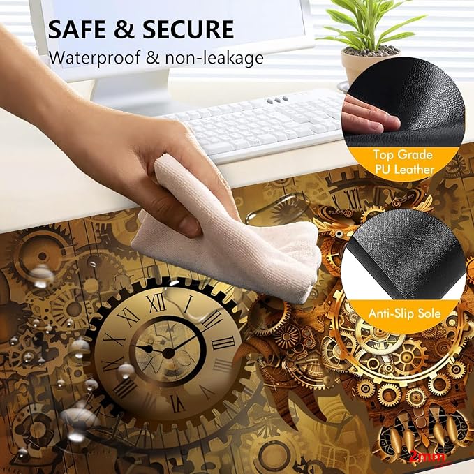 Heated Mouse Pad with 3 Levels Heated & 3 Hours Auto Shut-Off Mouse Pad for Warming Hands in Office Home, 31.5" x 13"Large Safe Desk Mat Hand Warmer，Mechanical Owl