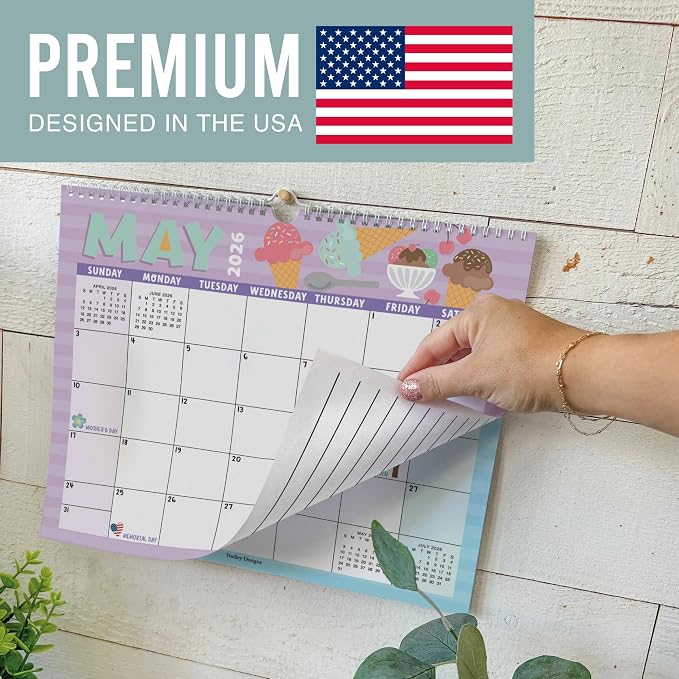2026 Calendar Wall - 2026 Wall Calendar Large, 18-Month Hanging Calendars for School, Home & Office, Academic Monthly Calendar from January 2026 to June 2027, Back to School Teacher Gifts