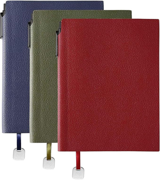 Lined Journal Notebook for Women A5 Softcover Journals for Writing 160 Pages Daily Journaling College Ruled Notebooks for Work Note Taking 6.38'' X 8.28'' (3pack-Red/Army Green/Navy Blue)