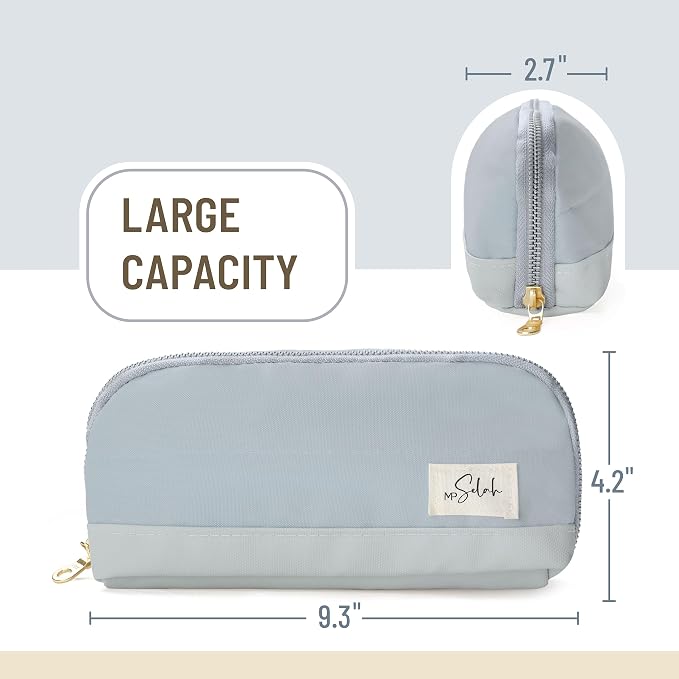 Mr. Pen- Wide-Opening Pencil Case, Triangle Design | Compact & Spacious Pencil Cases with 5 Mesh Pockets, Bag Pouch, Box Organizer for Students, School Supplies, Aesthetic Supply