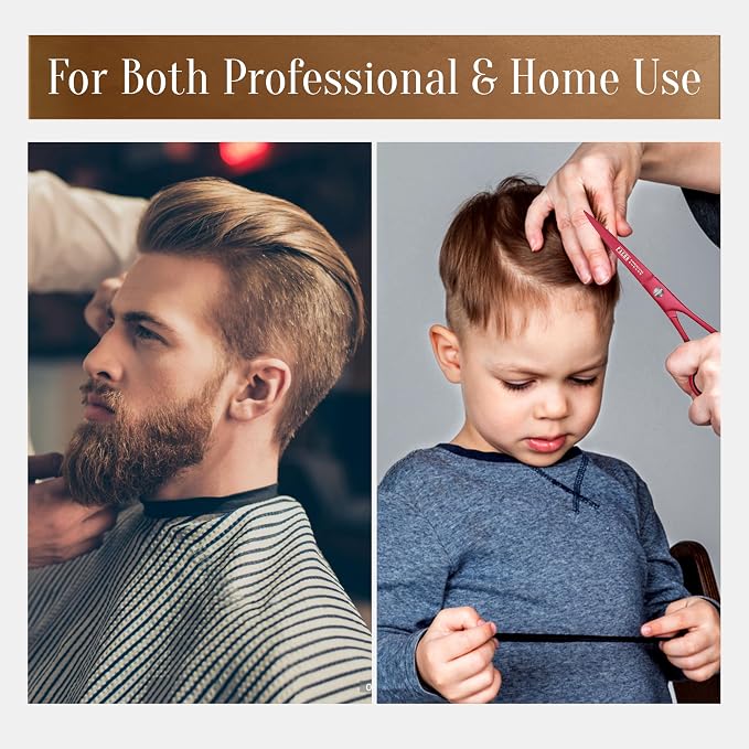 Facón Hair Cutting Scissors - Professional Hair Scissors 6.5 Inch Razor Edge Barber Shears Salon Hair Cutting Shears - Japanese Stainless Steel - Precision Cutting Premium Shears for Men, Women & Kids