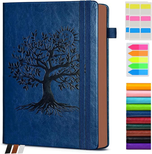 Vintage Leather Journal - 300 Page Lined Journal Notebook with Numbered Pages, A5 Notebook for Women Men,Travel Diary,Daily Journals for Writing, Note Taking, School & Work (5.8" x 8.3")