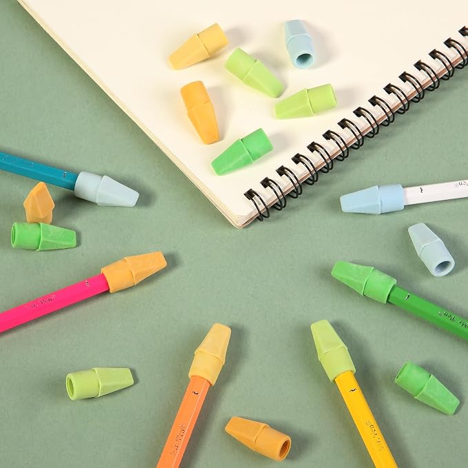 Mr. Pen- Pencil Erasers Toppers, 120 Pack, Colorful, Latex Free, No Smudge | Mr Pen Erasers for Pencils