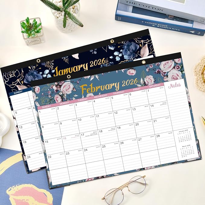 2026 Desk Calendar - Jan 2026 - Dec 2026, 12 Months Large 2026 Desk Calendar, 17" x 12", Desk Pad, Large Ruled Blocks, to-do List & Notes, Best Desk/Wall Calendar for Planning or Organizing